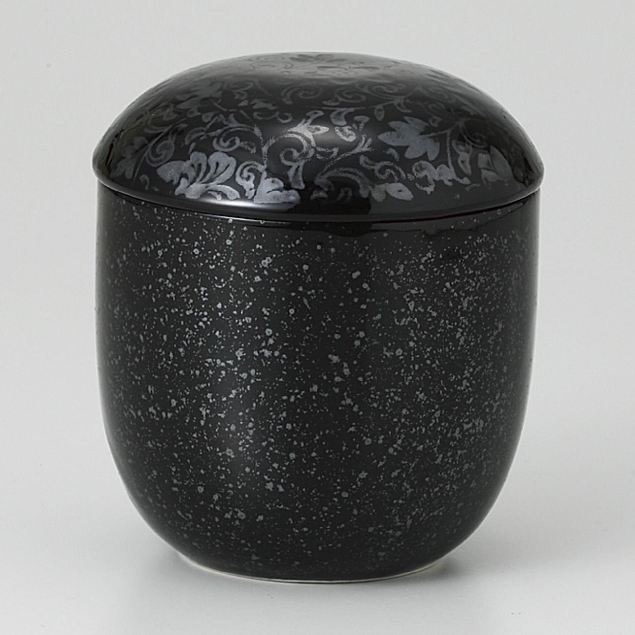 黒唐草 小むし碗