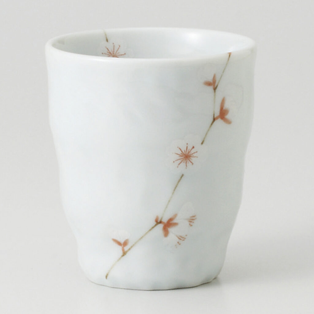 青磁和花 コップ