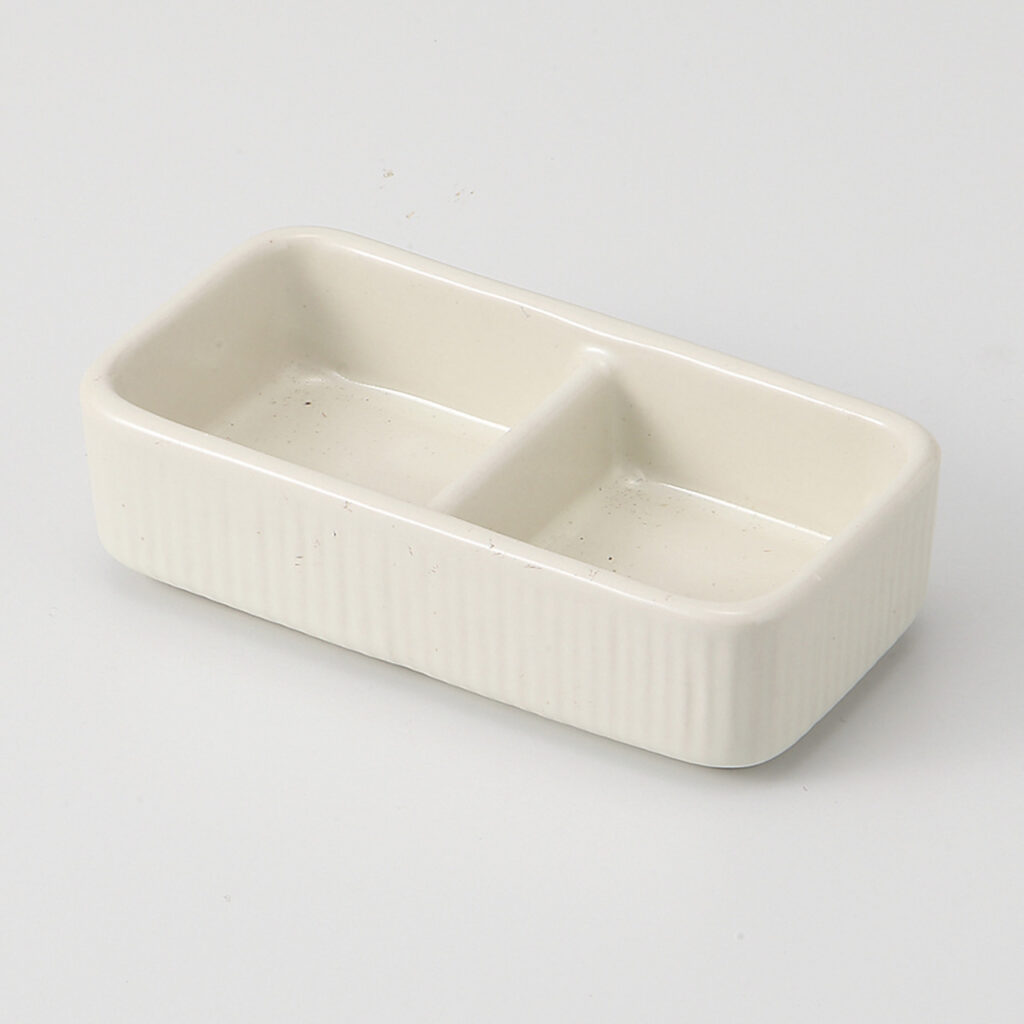 粉引 二品盛