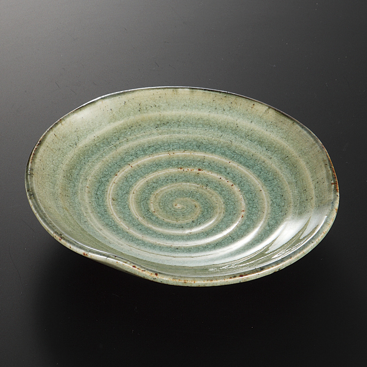 灰釉 5．0丸皿