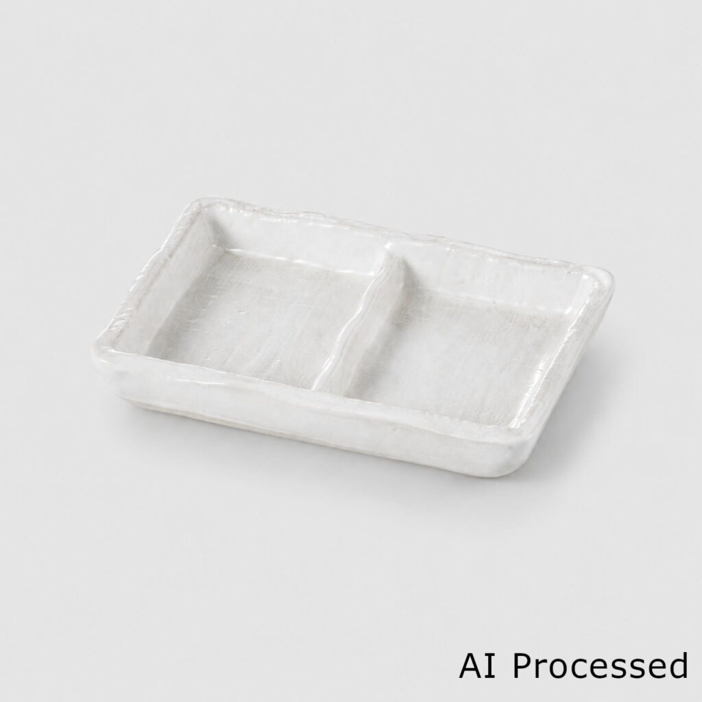 白刷毛目 二品皿