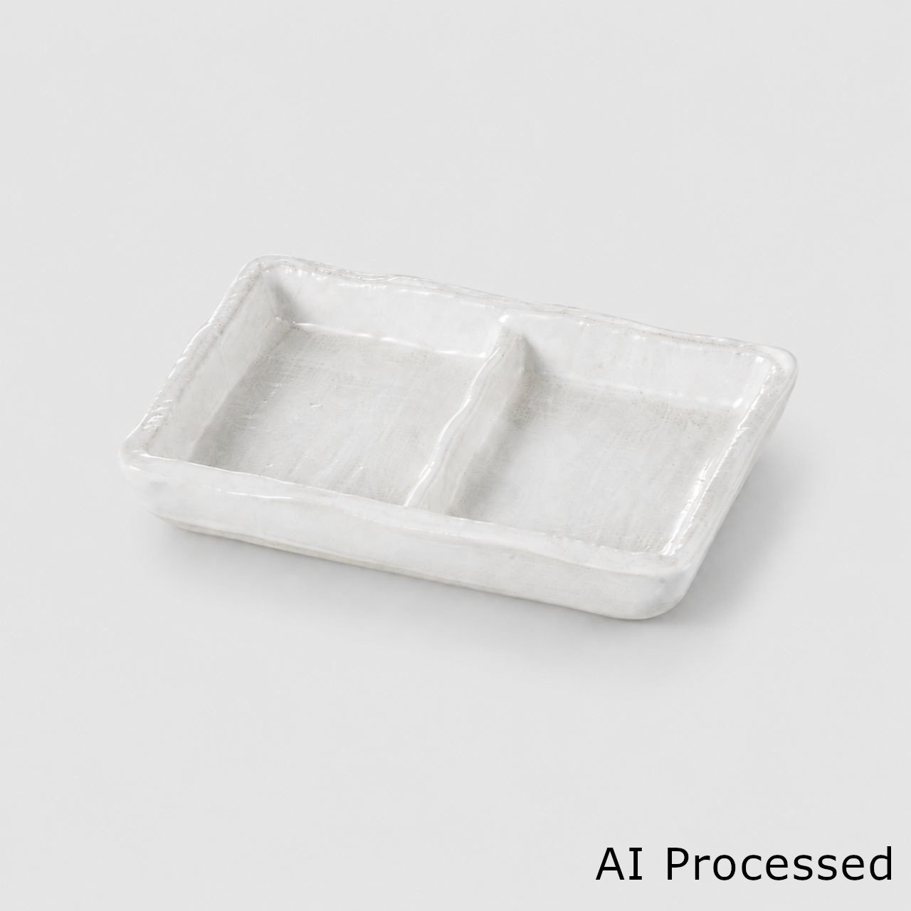 白刷毛目 二品皿
