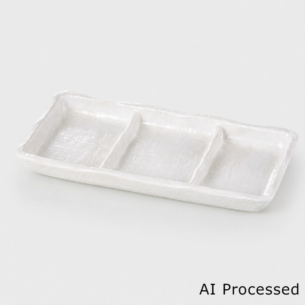 白刷毛目 三品皿