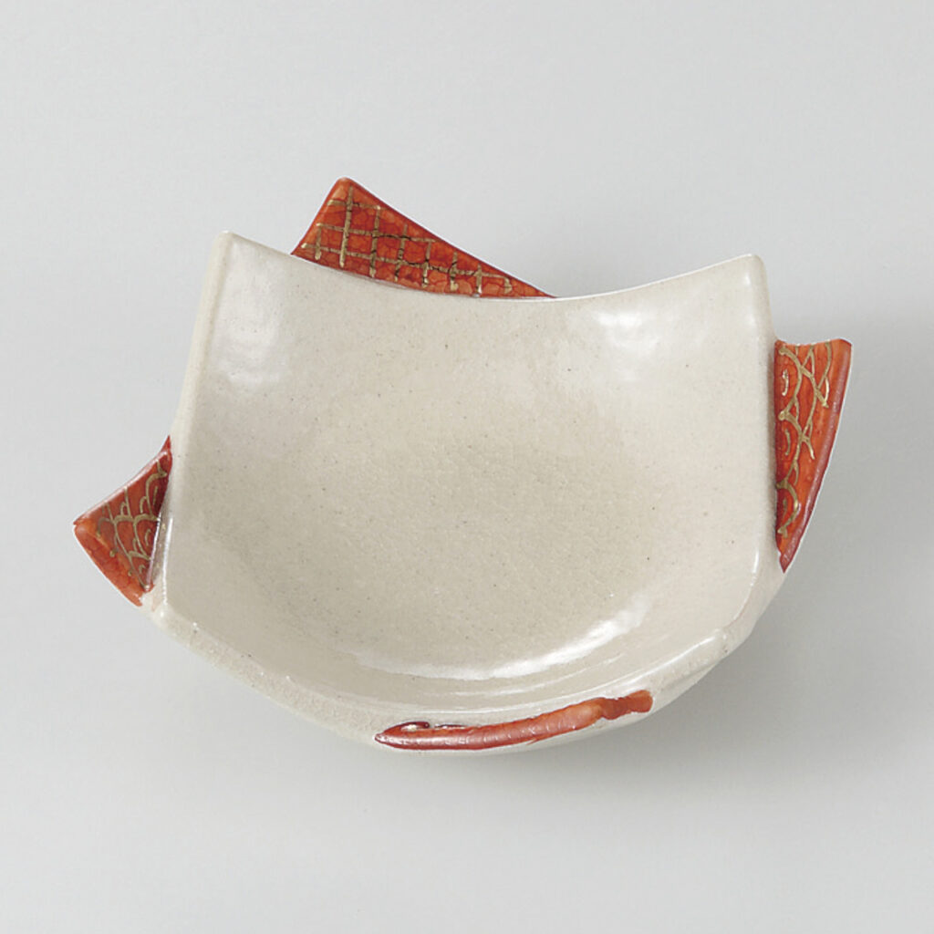 赤絵 重ね型皿（小）
