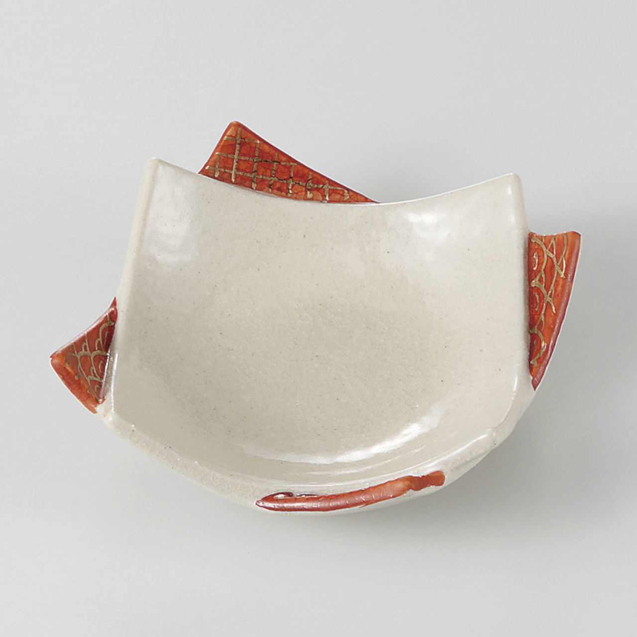 赤絵 重ね型皿（小）