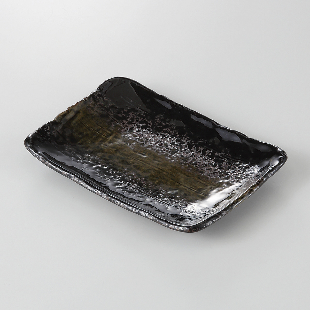 黒緑彩 5．5長角皿