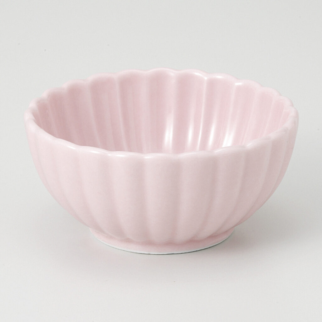 ピンク 菊型丸小付