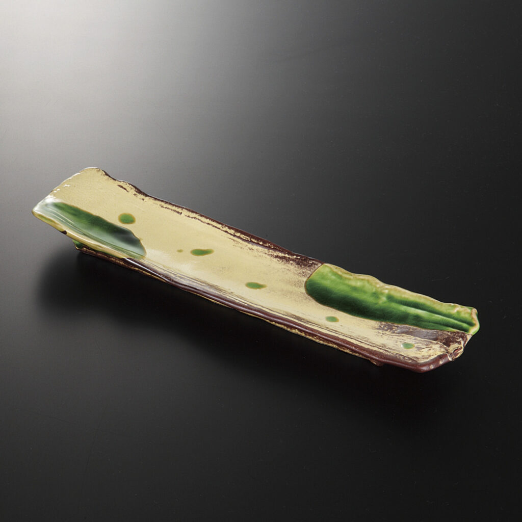 錆釉ヒワ流 長角13．0寸皿