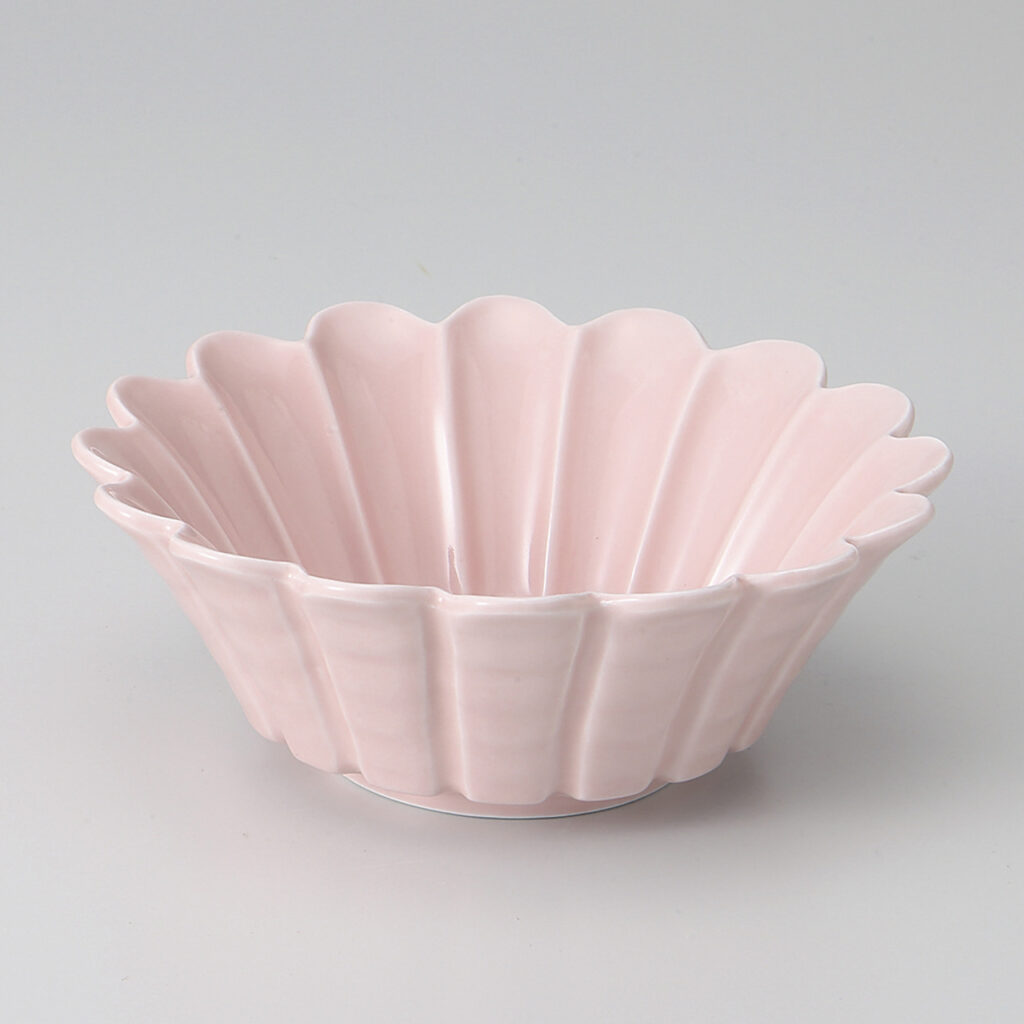 ピンク菊花 4．5反小鉢