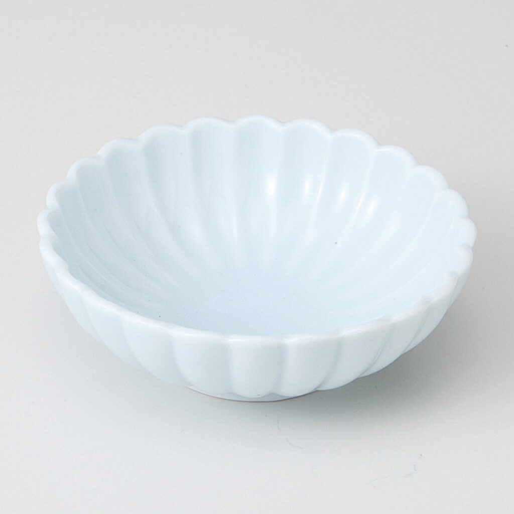 青白磁 菊型鉢
