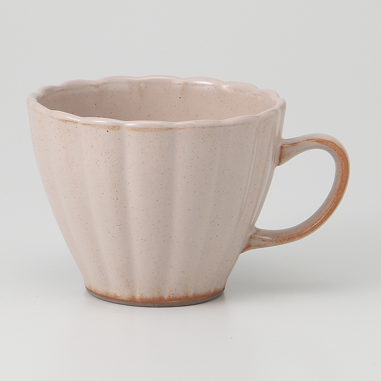 アンティークピンク 花型マグカップ