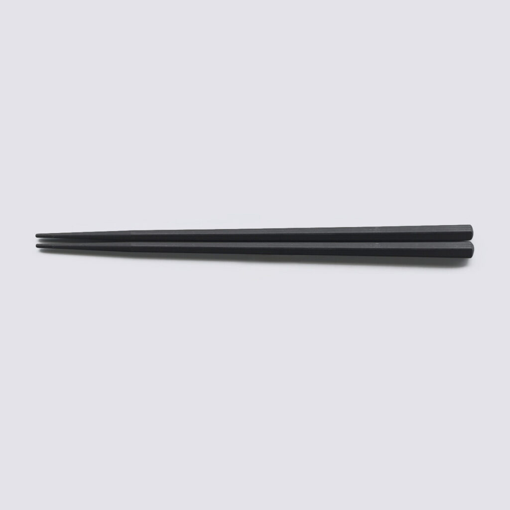 筋目五角箸 22．5cm黒OM