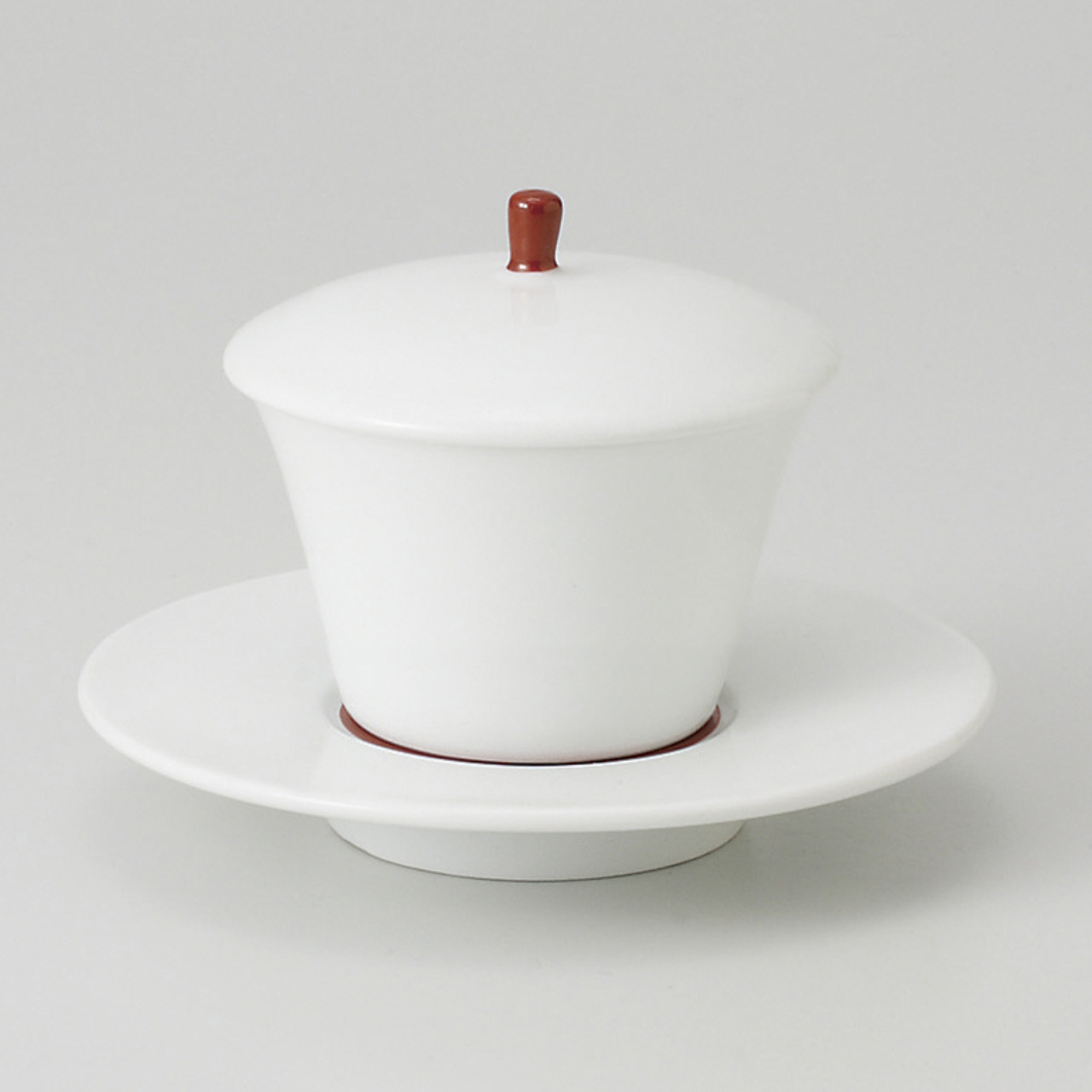 赤巻 小蓋物（皿付）