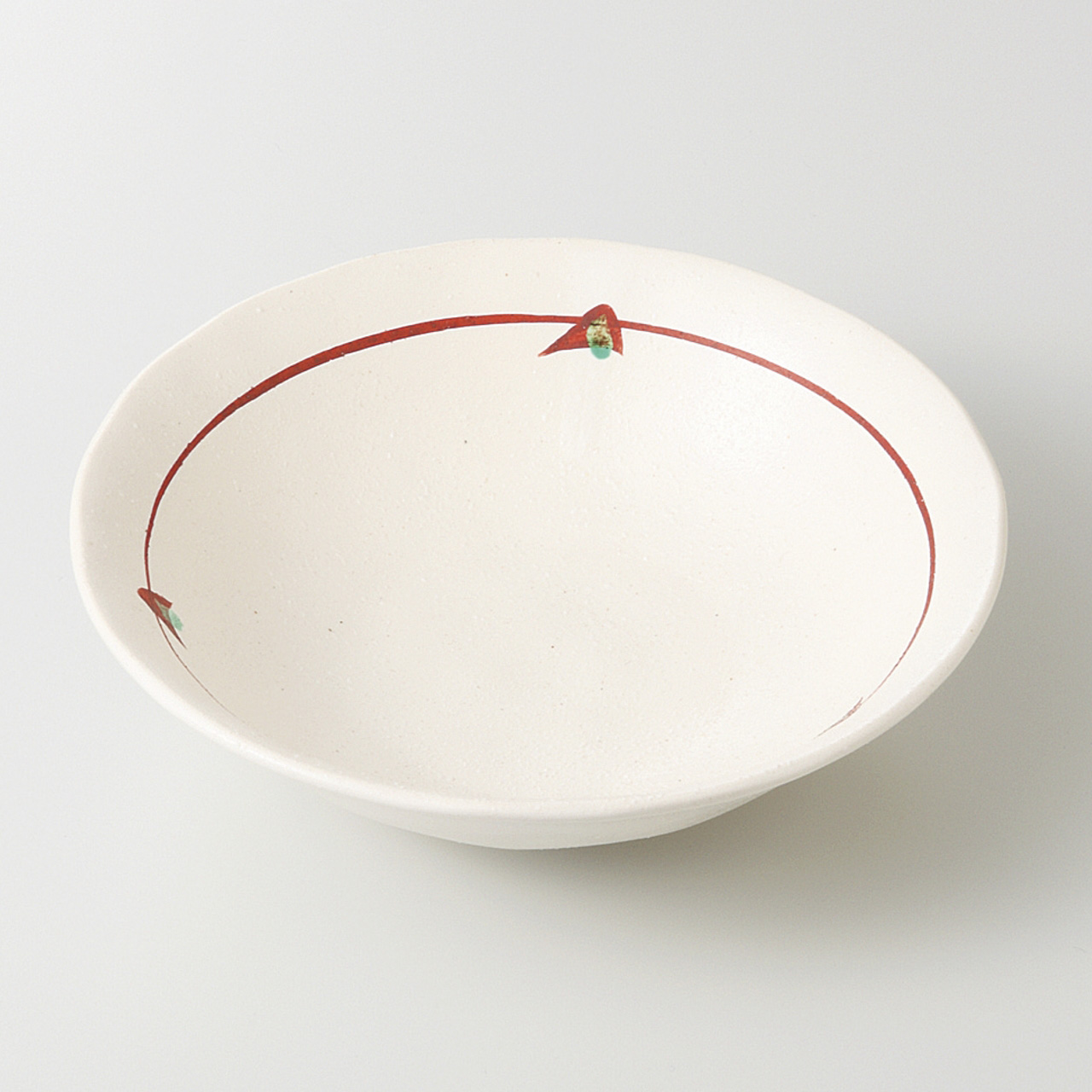 赤絵ラインクラフト 3．3浅鉢