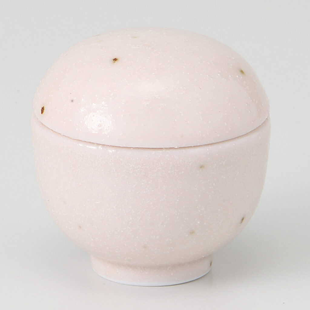 ピンク 蓋付珍味